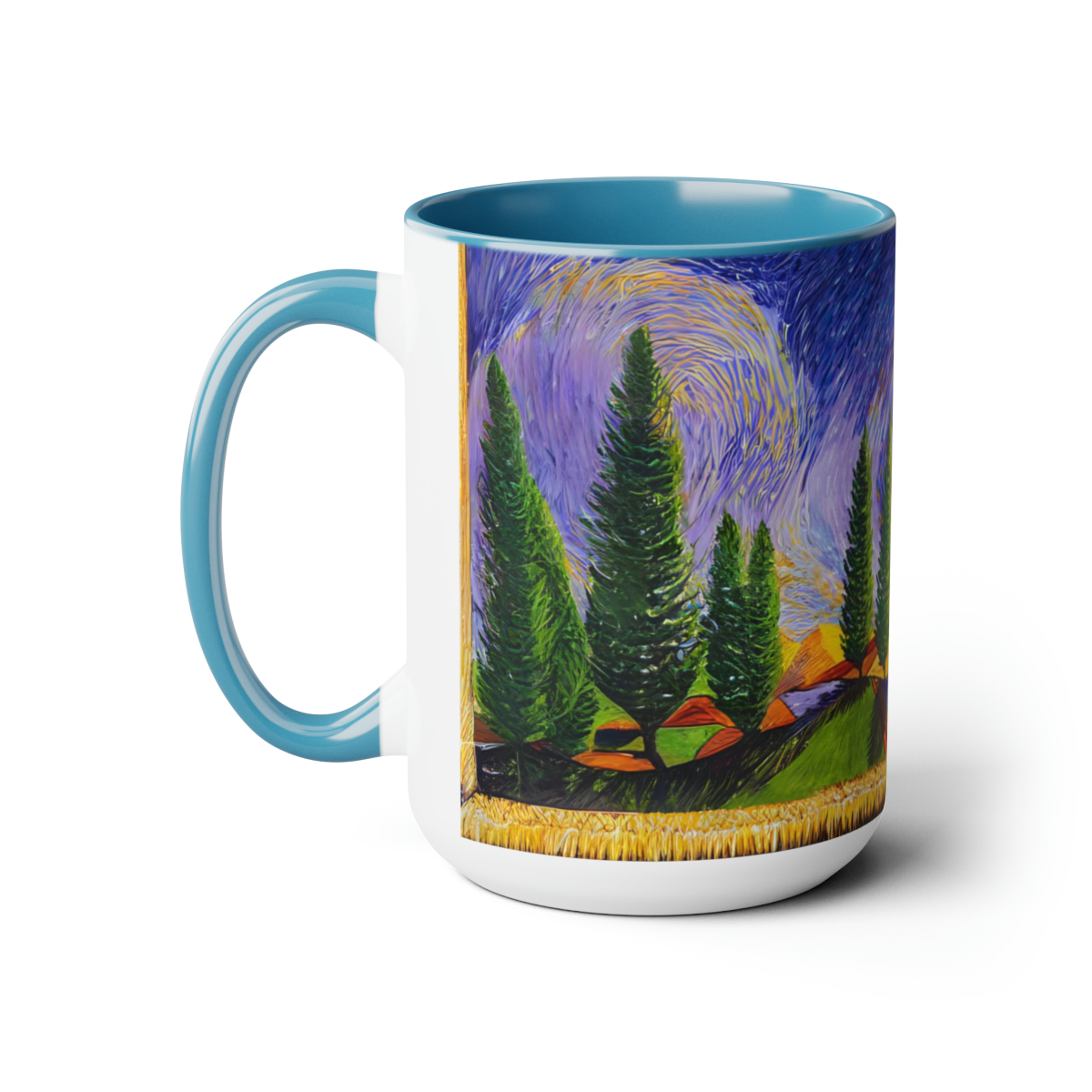 15oz Van Gogh Inspired Sun Over Lake Coffee Mug