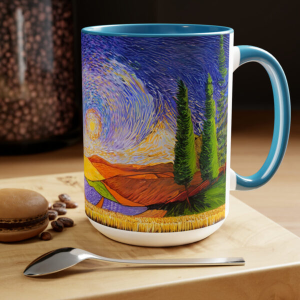 15oz Van Gogh Inspired Sun Over Lake Coffee Mug