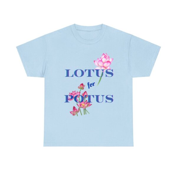 Lotus for Potus T-shirt in light blue