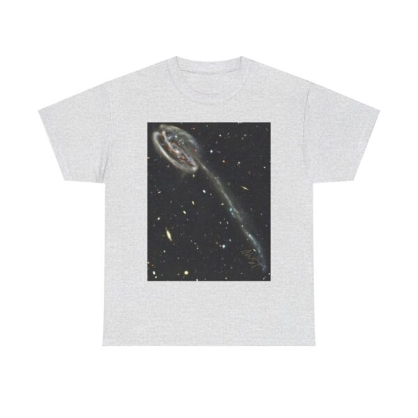 Swimmer in Space Heavy Jersey T-shirt in Ash color